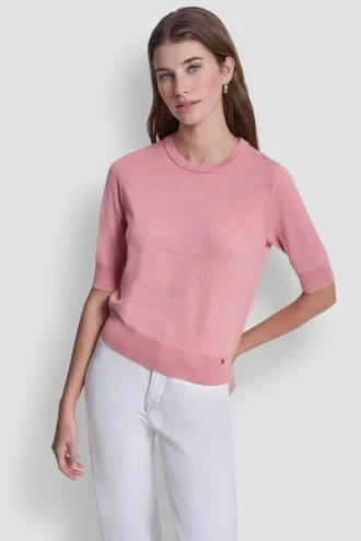 Elbow Sleeve Crew Neck Sweater