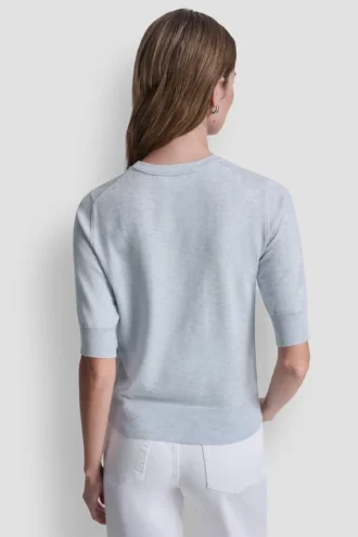 Elbow Sleeve Crew Neck Sweater