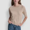 Elbow Sleeve Crew Neck Sweater