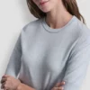 Elbow Sleeve Crew Neck Sweater