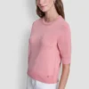 Elbow Sleeve Crew Neck Sweater