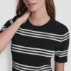 Elbow Sleeve Striped Sweater