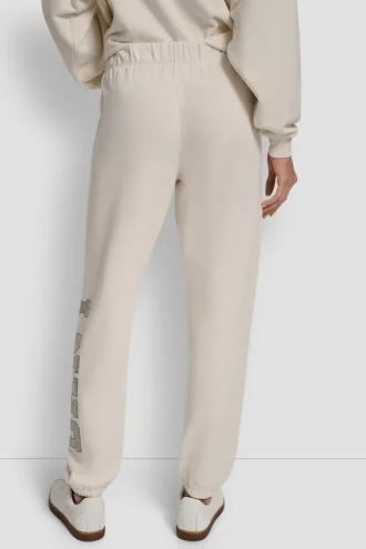 Exploded Rhinestone Varisty Logo High Rise Relaxed