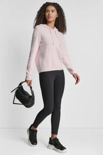 Feather Yarn Hoodie with Drawcord and Tonal Logo