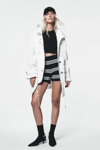 Striped Sweater Short