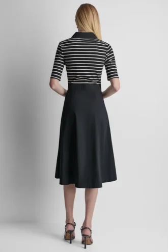 Fit & Flare Midi Shirt Dress