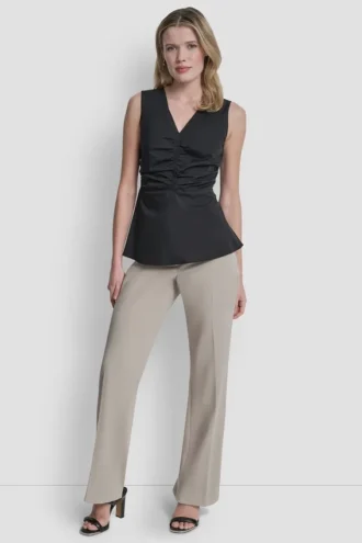 Front Ruched Sleeveless Top