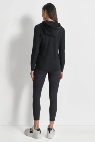 Full Zip Mini Waffle Hoodie