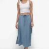 Garment Dye Tie Waist Cargo Skirt