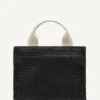 Hadlee Small Straw Logo Tote