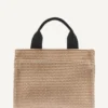 Hadlee Small Straw Logo Tote