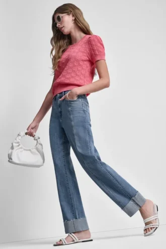 high rise classic straight leg with cuff 1 330x495 - High-Rise Classic Straight Leg with Cuff