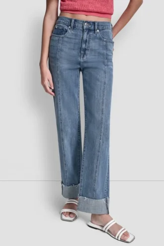 high rise classic straight leg with cuff 2 330x495 - High-Rise Classic Straight Leg with Cuff