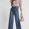 High Rise Cropped Utility Wide Leg