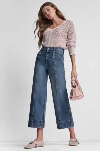 High Rise Cropped Utility Wide Leg