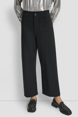 High Rise Cropped Wide Leg Pant