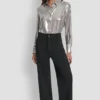 High Rise Cropped Wide Leg Pant