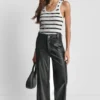 High Rise Cropped Wide Leg Pant