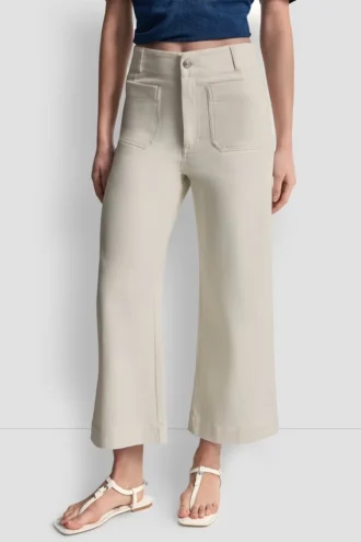 High-Rise Cropped Wide Leg Pants