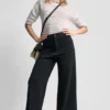 High-Rise Cropped Wide Leg Pants