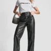 High-Rise Faux Leather Pant