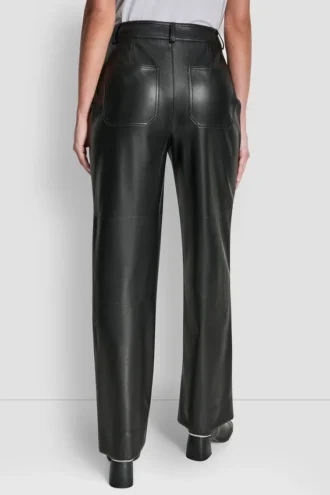 High-Rise Faux Leather Pant