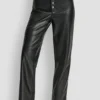 High-Rise Faux Leather Pant