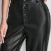 High-Rise Faux Leather Pant