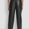 High-Rise Faux Leather Straight-Leg Pant