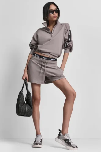 High-Rise Logo-Waist Sweat Shorts