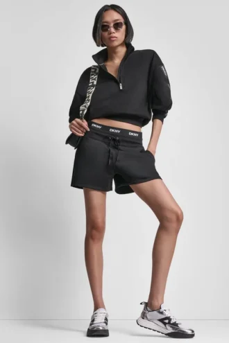 High-Rise Logo-Waist Sweat Shorts