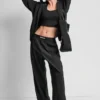 High-Rise Logo-Waist Wide-Leg Pant