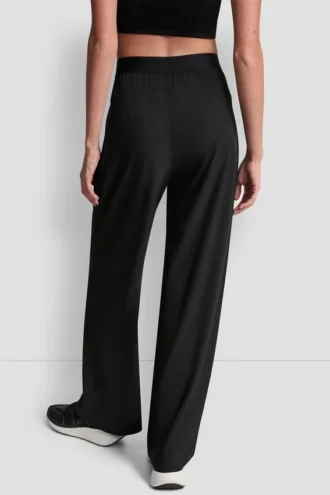 High-Rise Logo-Waist Wide-Leg Pant