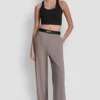 High-Rise Logo-Waist Wide-Leg Pant
