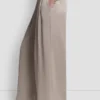 High-Rise Satin Pleated Wide Leg Pant