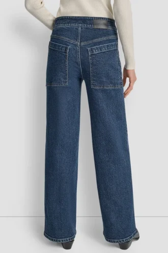 High Rise Seamed Utility Wide Leg 32 Inch Inseam