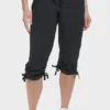 High-Rise Shirred Utility Capri Pant