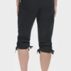 High-Rise Shirred Utility Capri Pant