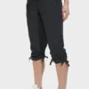 High-Rise Shirred Utility Capri Pant