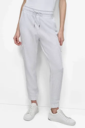 High-Rise Studded Logo Slim Jogger