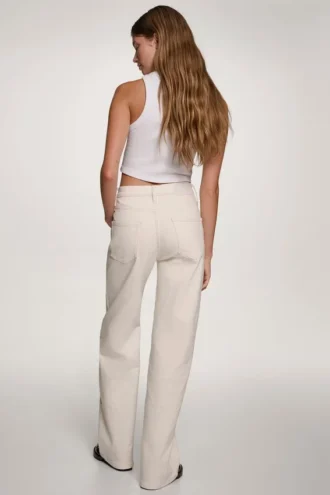 High-Rise Tailored Straight Leg Jean