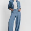 High-Rise Tencel Wide Leg Trouser Jean