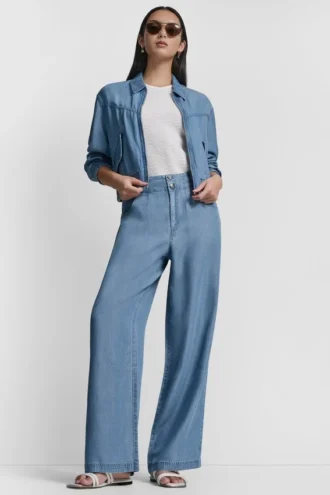 High-Rise Tencel Wide Leg Trouser Jean