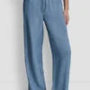 High-Rise Tencel Wide Leg Trouser Jean