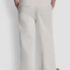 High-Rise Twill Wide Leg Pant