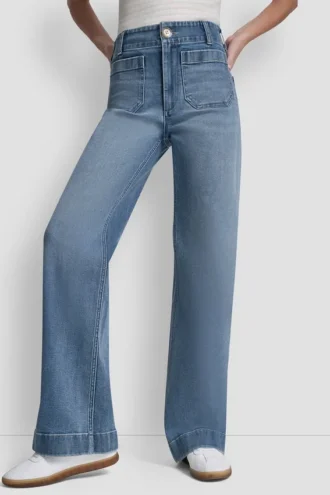 High Rise Wide Leg with Patch Pockets