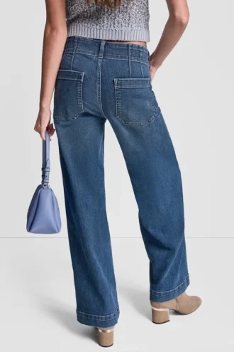 High Rise Wide Leg with Patch Pockets