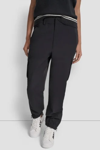 High Waist Cargo Jogger with Zipper Opening at Ankle