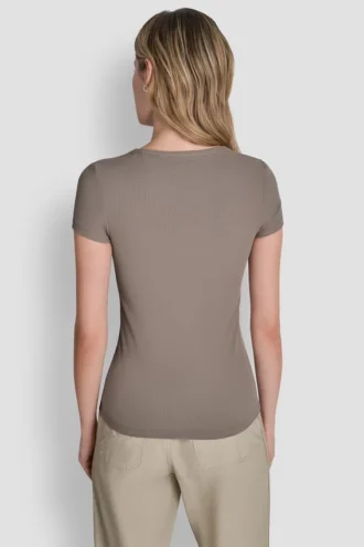 Hudson Rib Tee with Tonal Logo