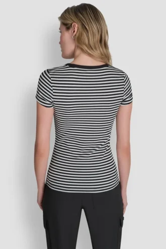 Hudson Rib Tee with Tonal Logo